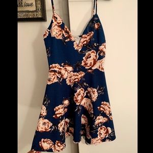 Flowery Blue Dress
